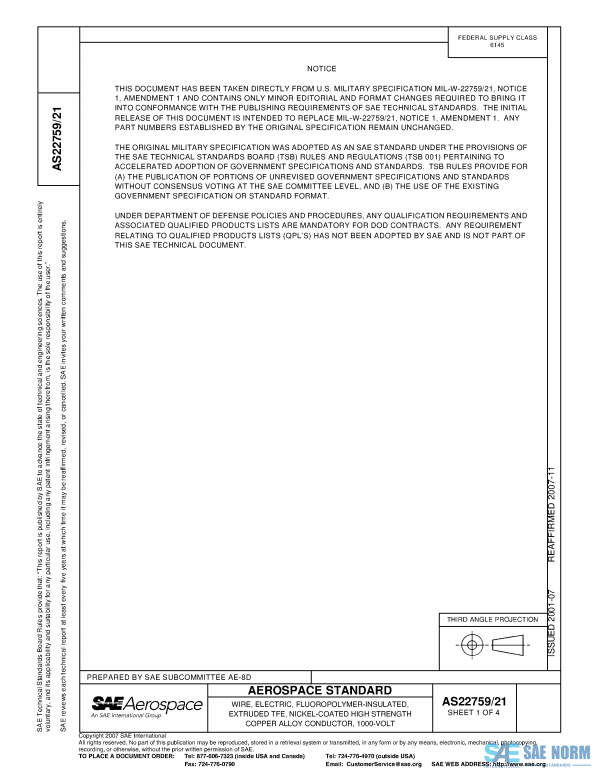 SAE AS 22759/21 Series PDF