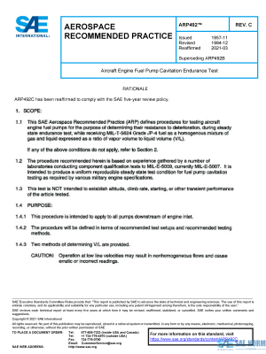 SAE ARP 492 Series PDF