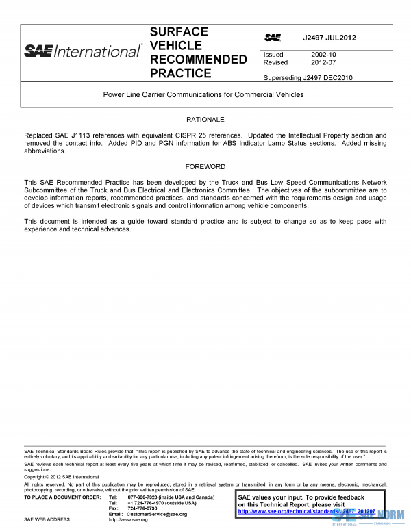 SAE J 2497 Series PDF