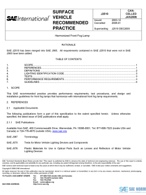 SAE J 2510 Series PDF