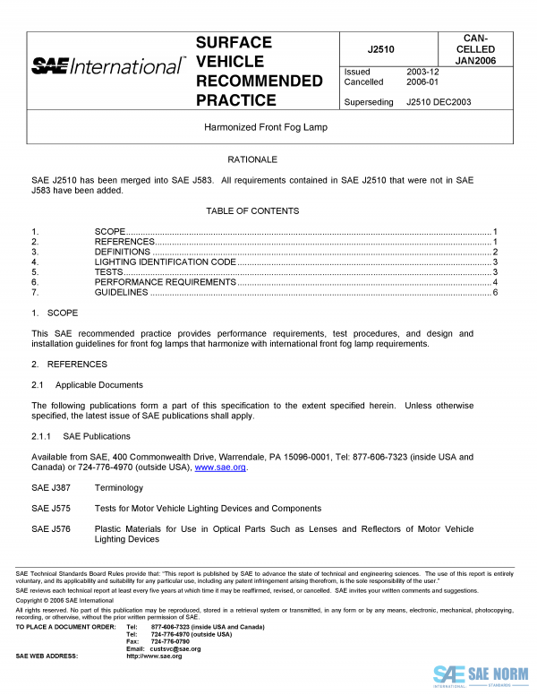 SAE J 2510 Series PDF