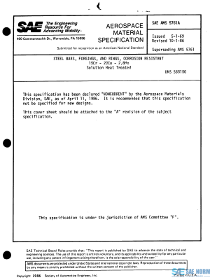SAE AMS 5761 Series PDF
