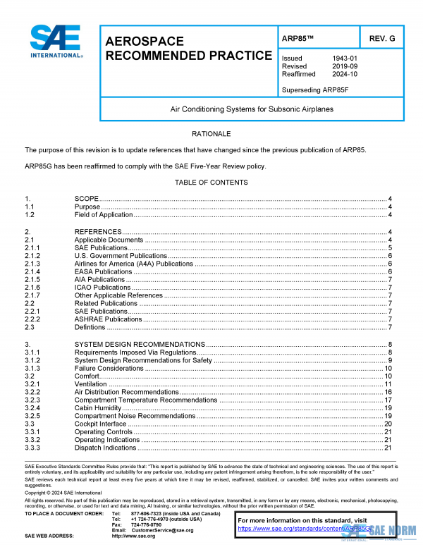SAE ARP 85 Series PDF
