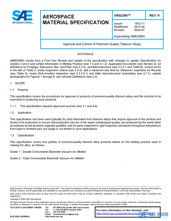 SAE AMS 2380 Series PDF