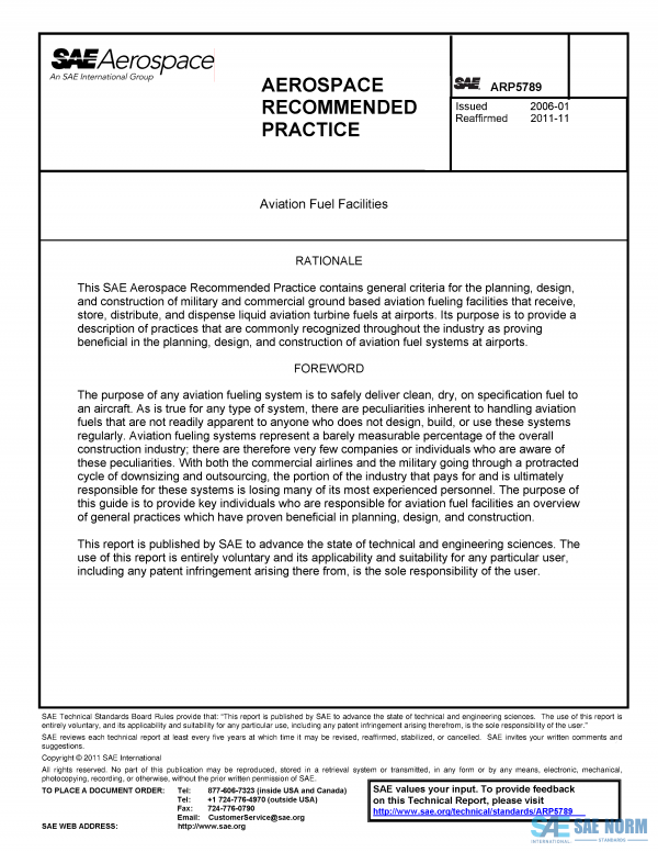 SAE ARP 5789 Series PDF