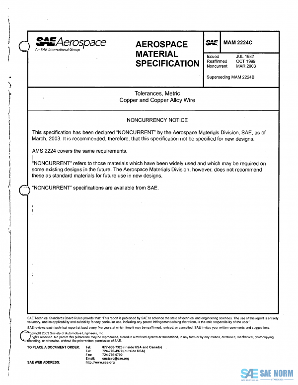 SAE MAM 2224 Series PDF