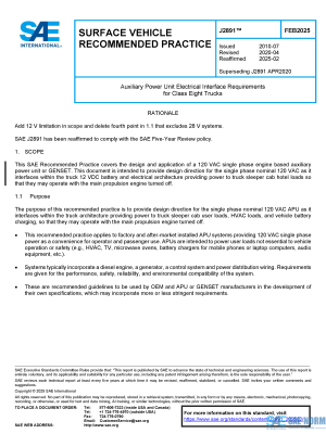SAE J 2891 Series PDF
