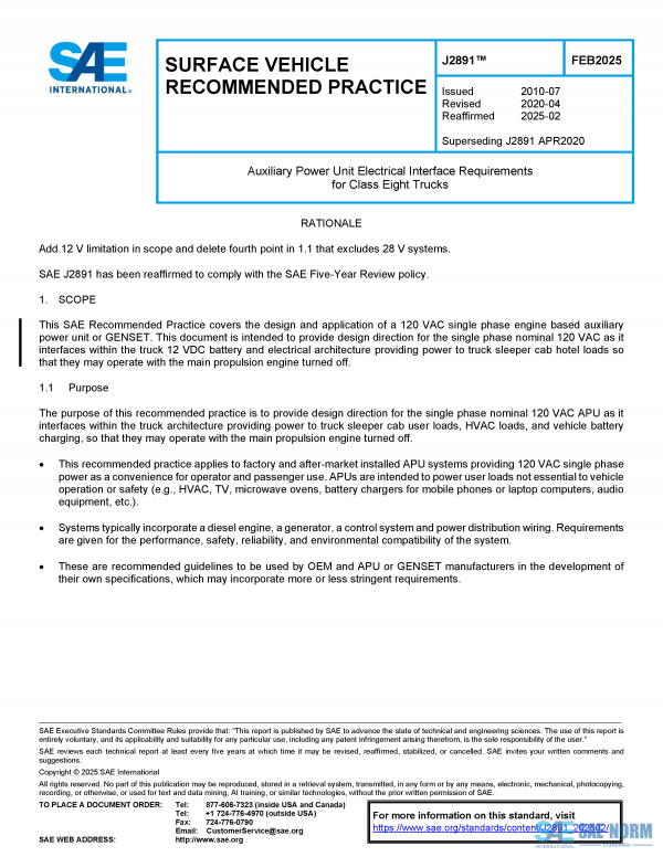 SAE J 2891 Series PDF