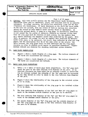 SAE ARP 179 Series PDF