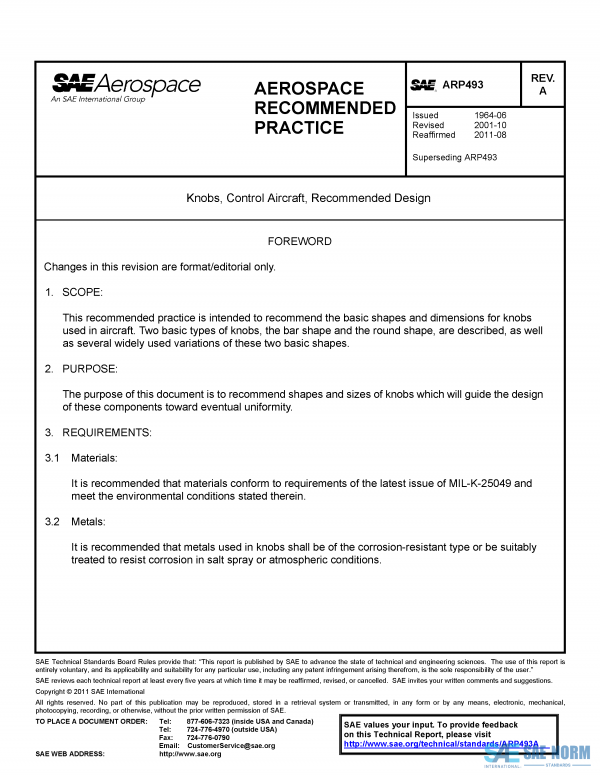 SAE ARP 493 Series PDF