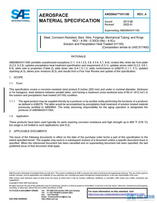 SAE AMS 5643/ Series PDF