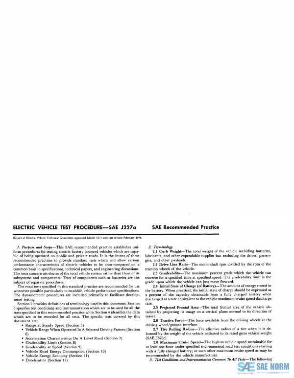 SAE J 227 Series PDF