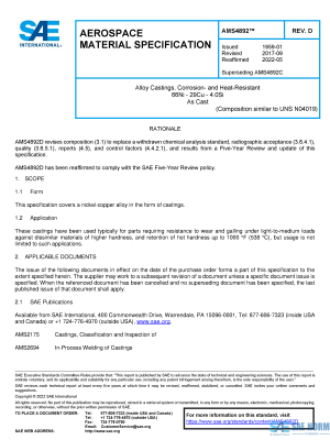 SAE AMS 4892 Series PDF