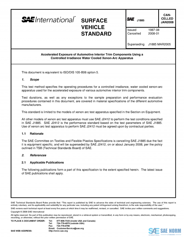 SAE J 1885 Series PDF