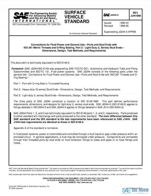 SAE J 2244/3 Series PDF