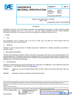 SAE AMS 7847 Series PDF