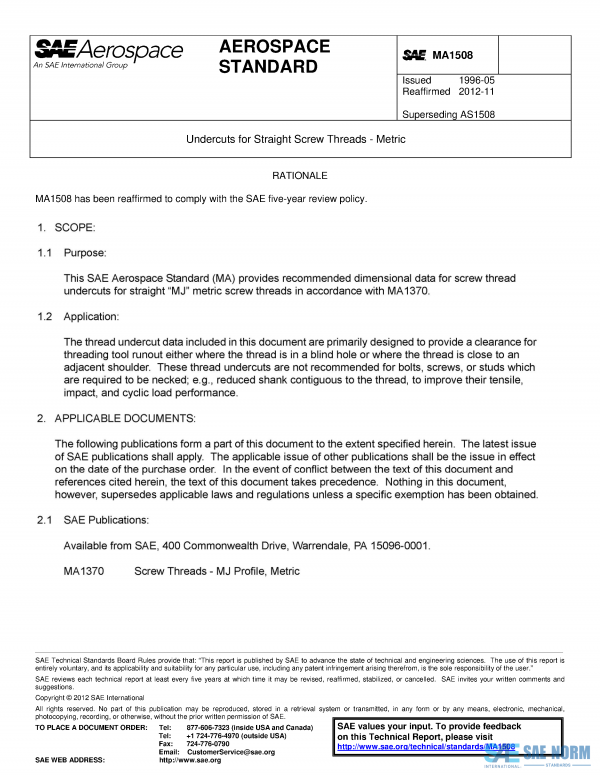 SAE MA 1508 Series PDF