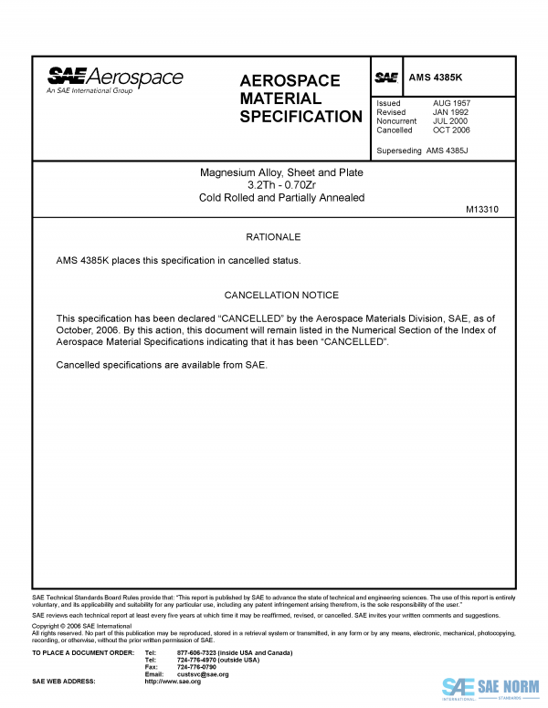 SAE AMS 4385 Series PDF