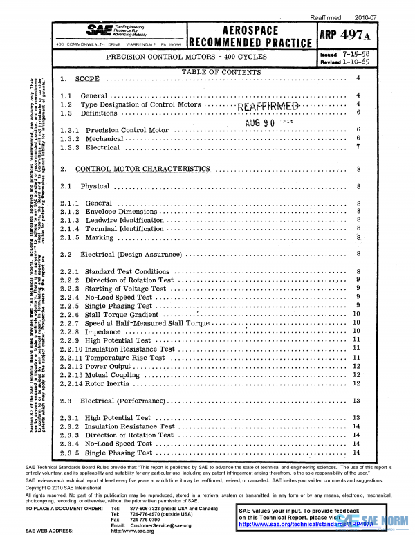 SAE ARP 497 Series PDF