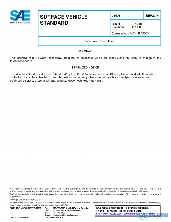 SAE J 1403 Series PDF