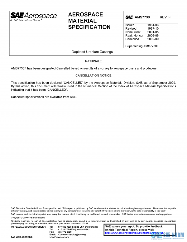 SAE AMS 7730 Series PDF