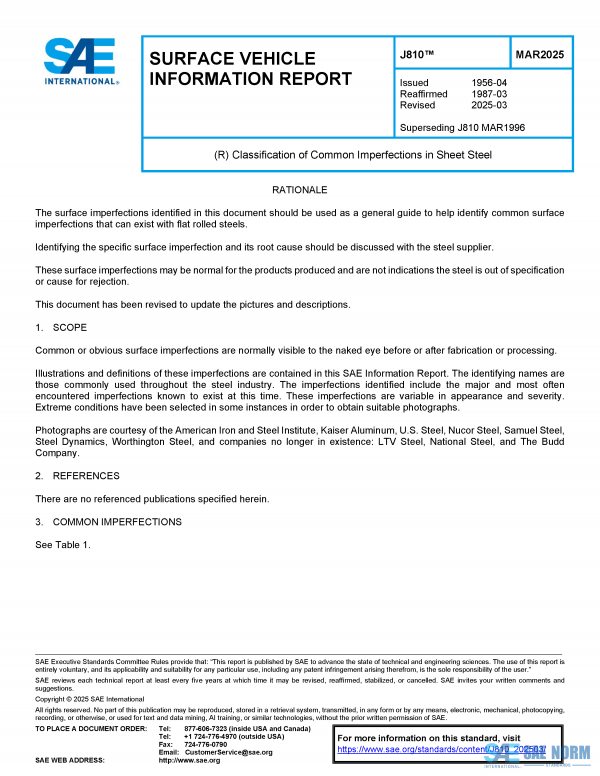 SAE J 810 Series PDF