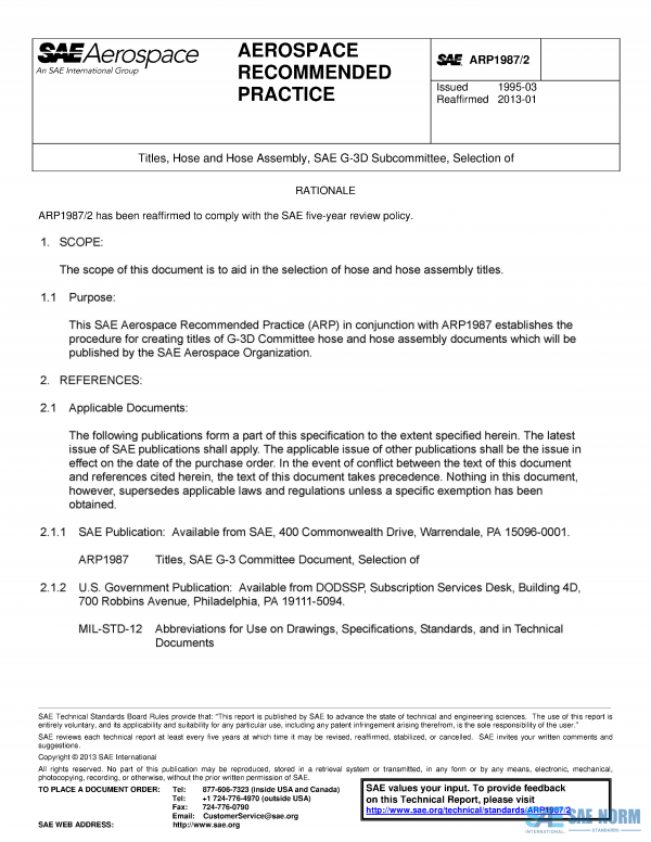 SAE ARP 1987/2 Series PDF
