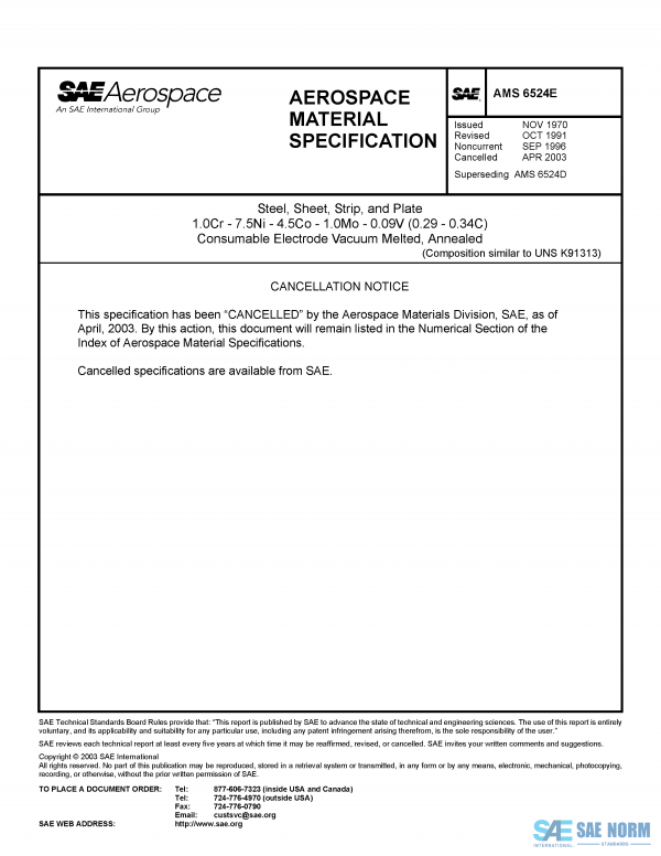 SAE AMS 6524 Series PDF