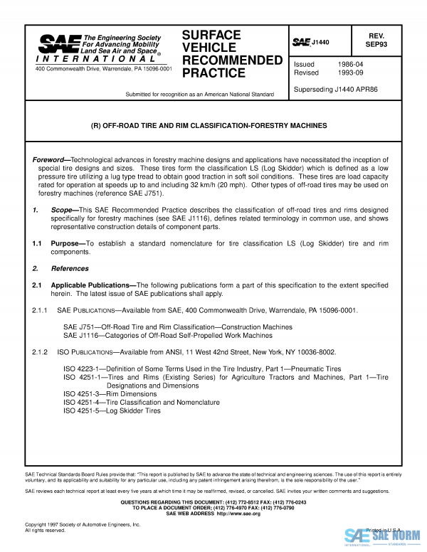 SAE J 1440 Series PDF