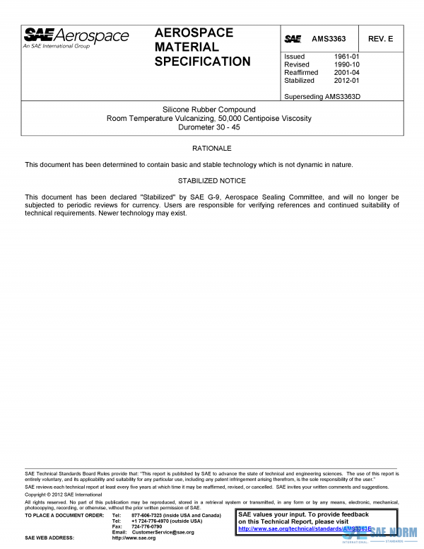 SAE AMS 3363 Series PDF