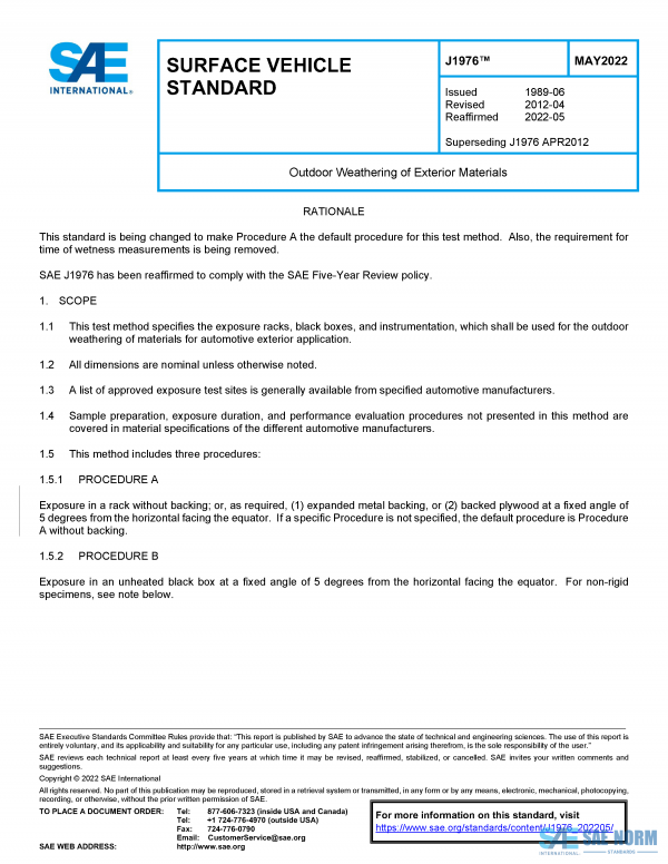 SAE J 1976 Series PDF