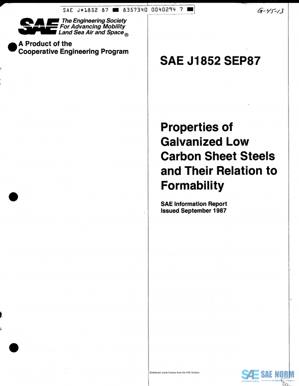 SAE J 1852 Series PDF