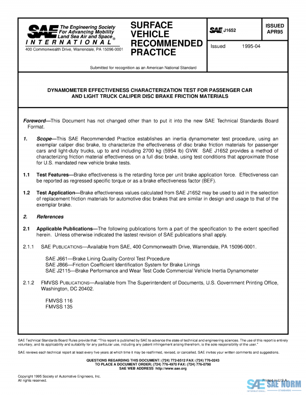 SAE J 1652 Series PDF