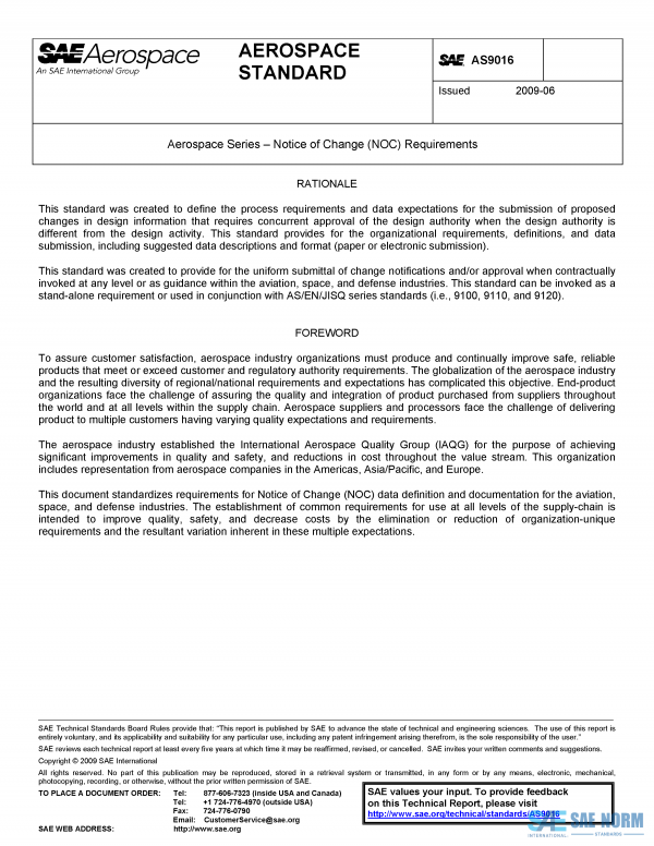 SAE AS 9016 Series PDF