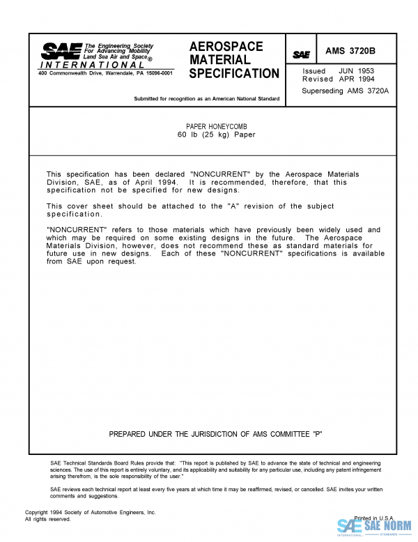 SAE AMS 3720 Series PDF