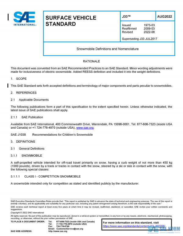 SAE J 33 Series PDF