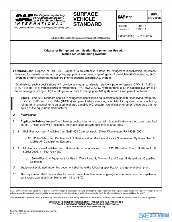 SAE J 1771 Series PDF