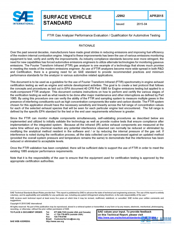 SAE J 2992 Series PDF
