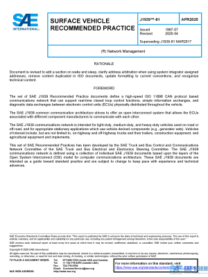 SAE J 1939/81 Series PDF