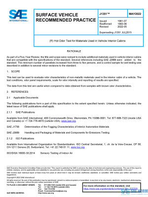 SAE J 1351 Series PDF