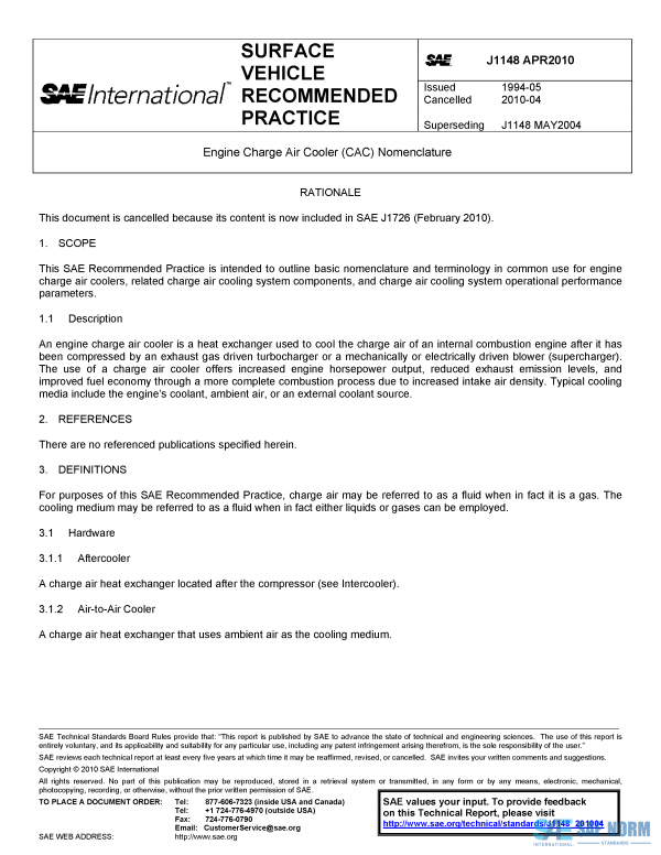 SAE J 1148 Series PDF