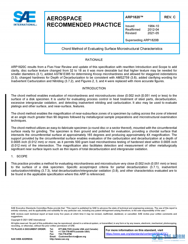 SAE ARP 1820 Series PDF