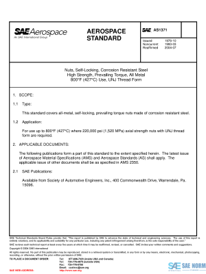 SAE AS 1371 Series PDF