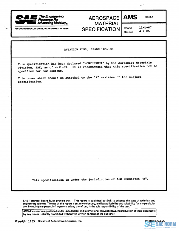 SAE AMS 3034 Series PDF