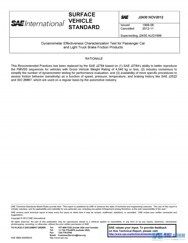 SAE J 2430 Series PDF