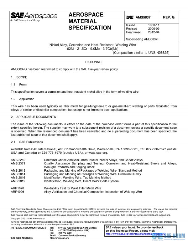 SAE AMS 5837 Series PDF