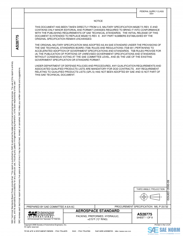 SAE AS 28775 Series PDF