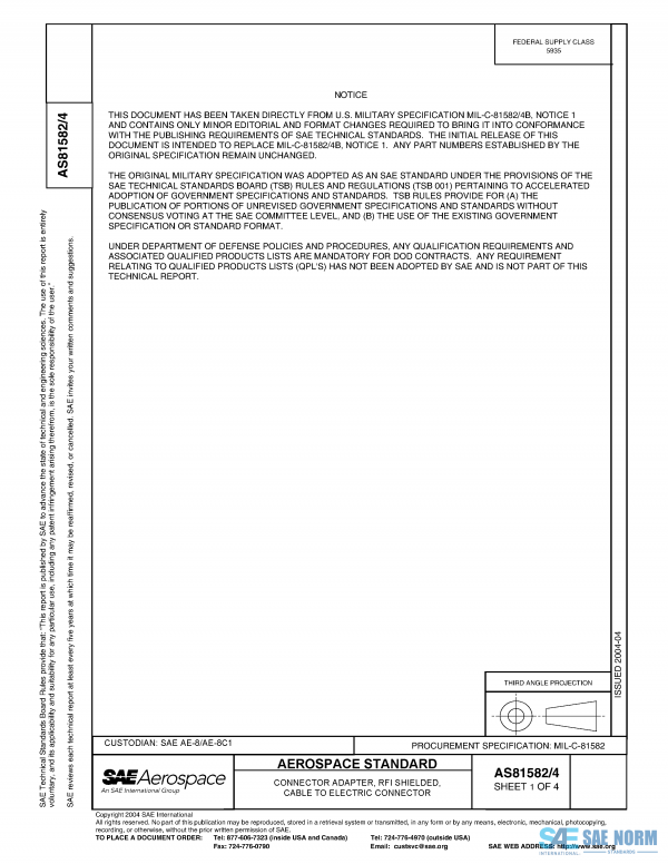SAE AS 81582/4 Series PDF