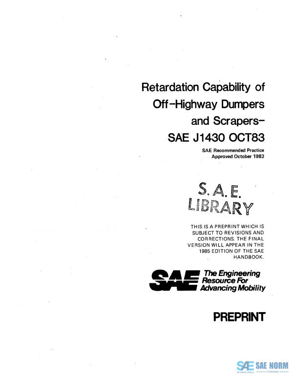 SAE J 1430 Series PDF