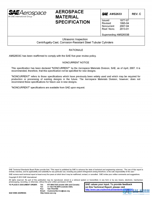 SAE AMS 2633 Series PDF